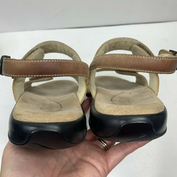 SAS Size 11 Nudu Sandal Dawn Beige Leather Slingback Shoes Adjustable Women's - Picture 8 of 10